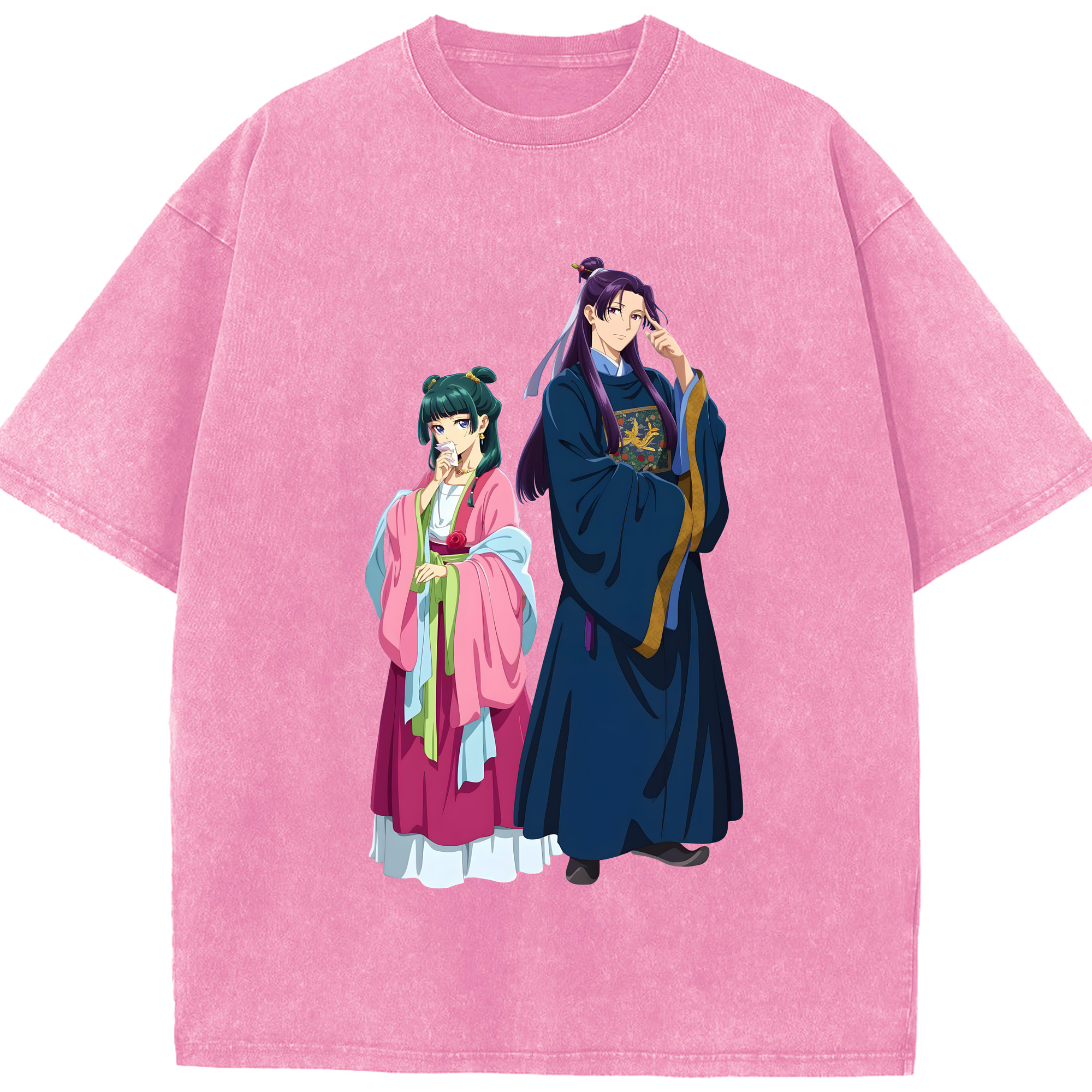 （画像用） 薬屋のひとりごと The Apothecary Diaries 綿100% ヴィンテージ風 半袖Tシャツ（フロントプリント）